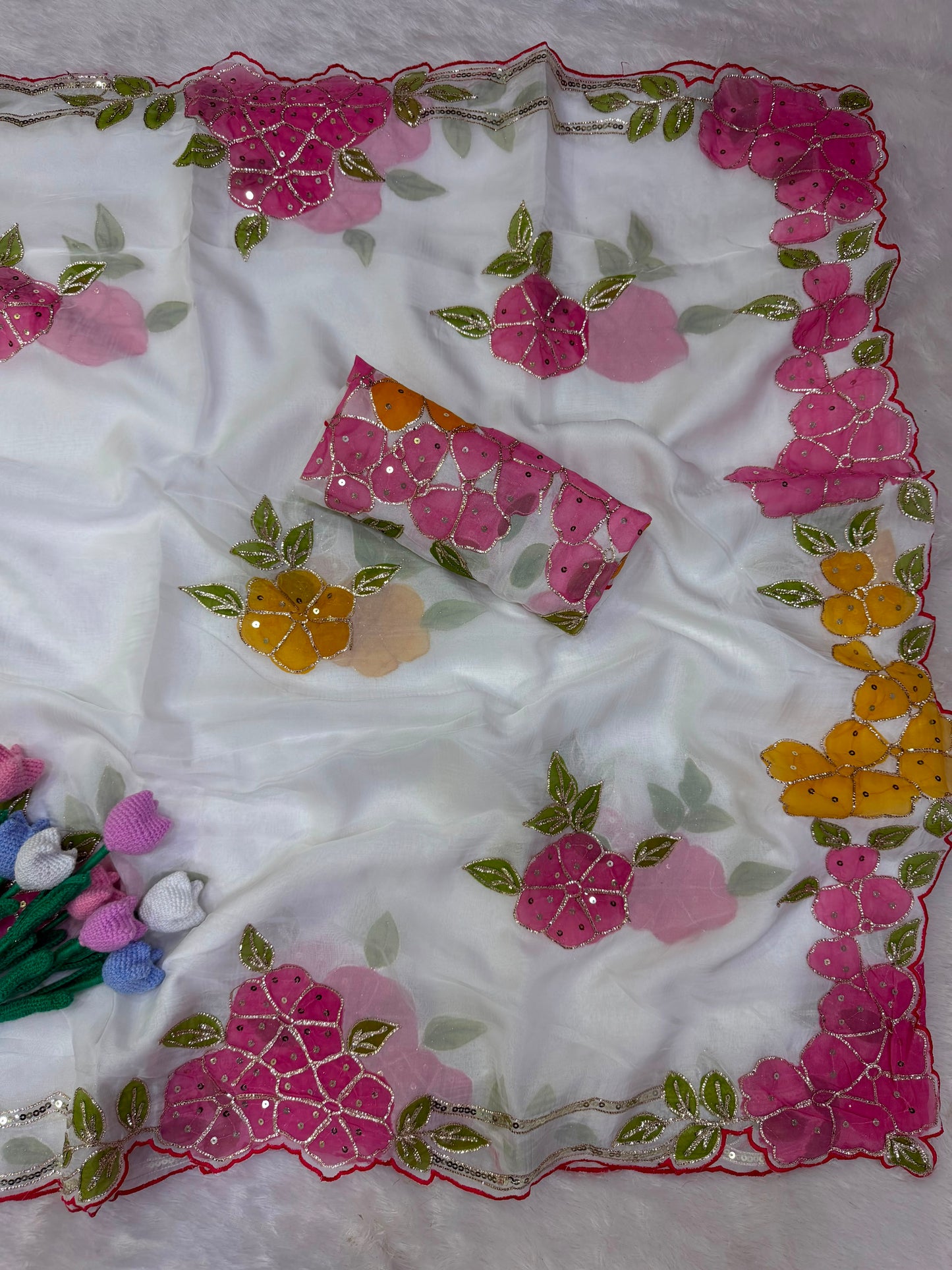 Premium Soft Tebby Silk Saree with Elegant Floral Print