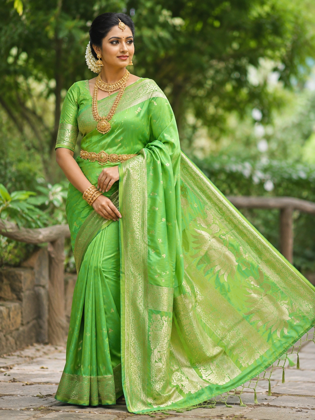 Elegant Pure Silk Gold Zari Saree | Timeless Ethnic Collection