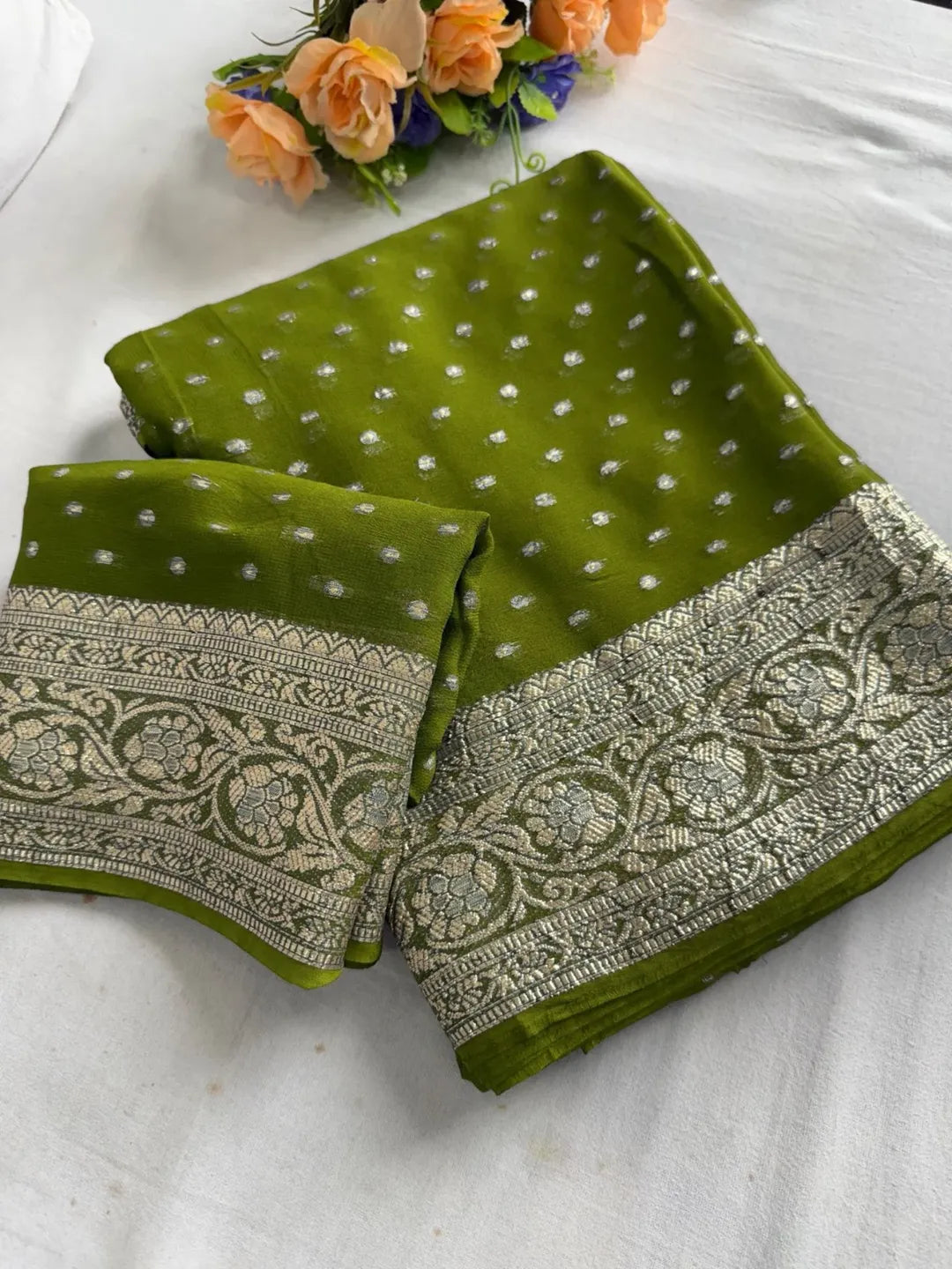 Viscose Pure Georgette Saree