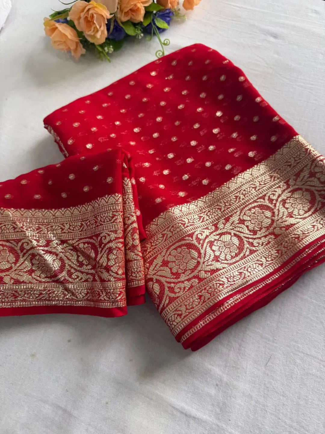 Viscose Pure Georgette Saree