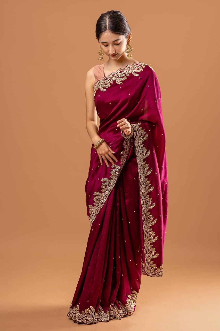LAUNCHING A BEAUTIFUL DESIGNER PARTY WERE SAREE BY KK CREATION