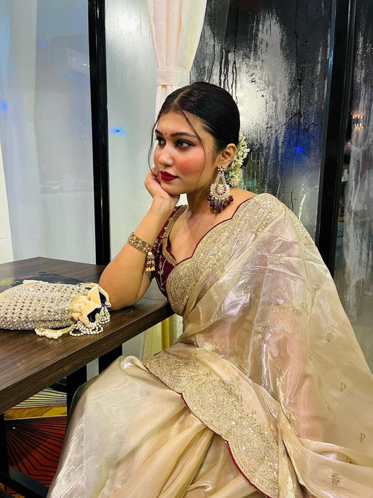 Soft Jimmy chu Fabric  Trending designer saree