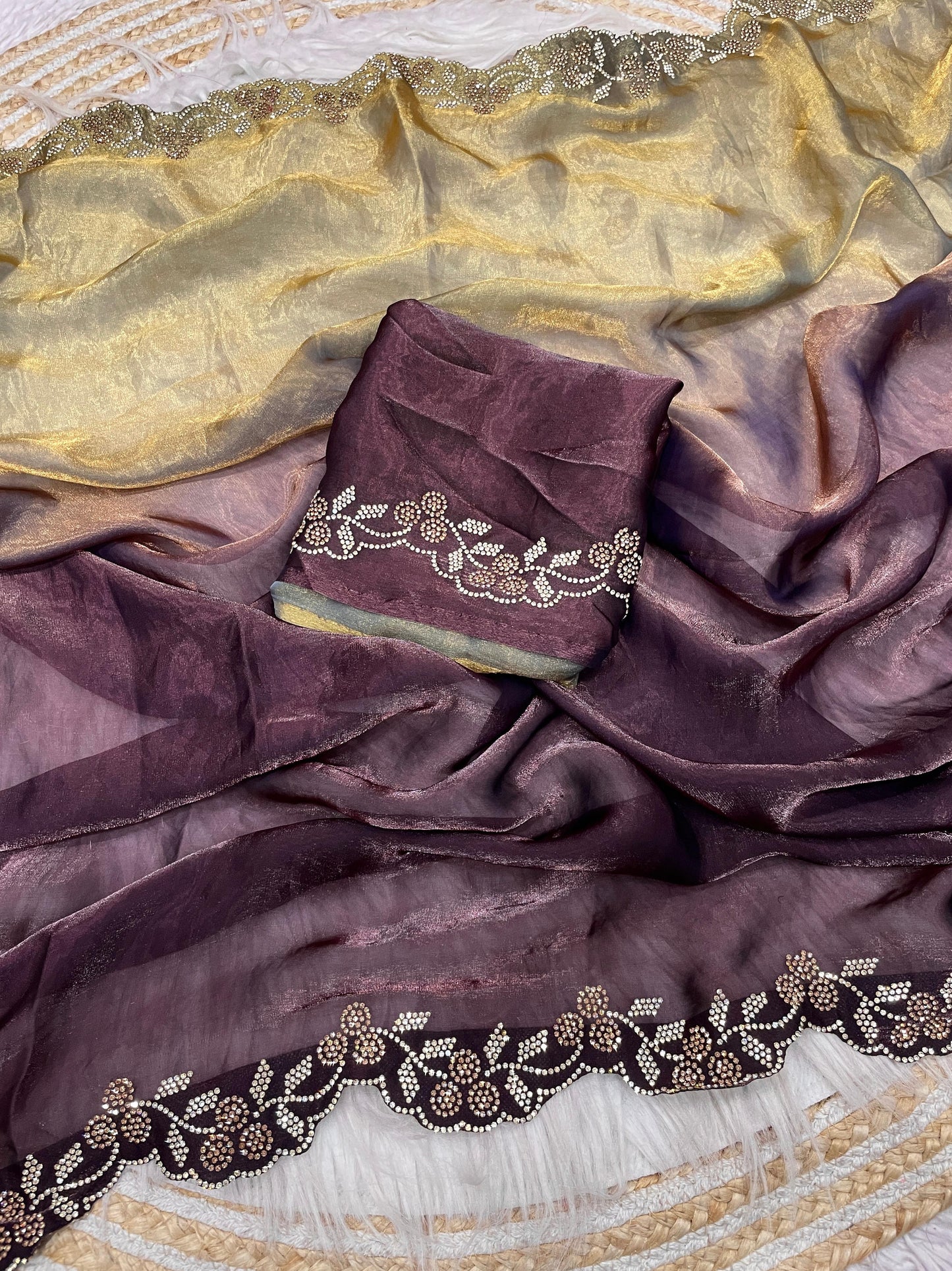 Space  Silk padding With Beautiful jarkhan Work