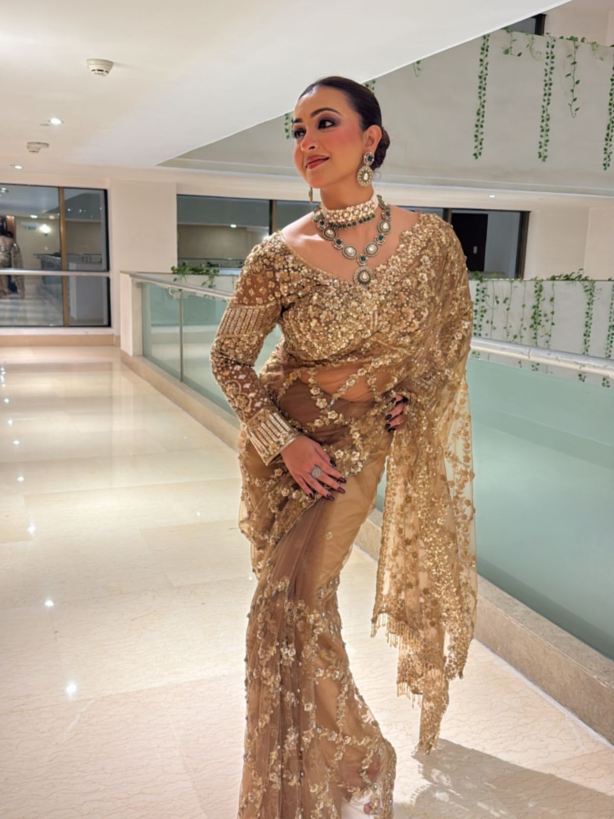 Premium Soft Net Saree with Heavy Sequins & Zari Work
