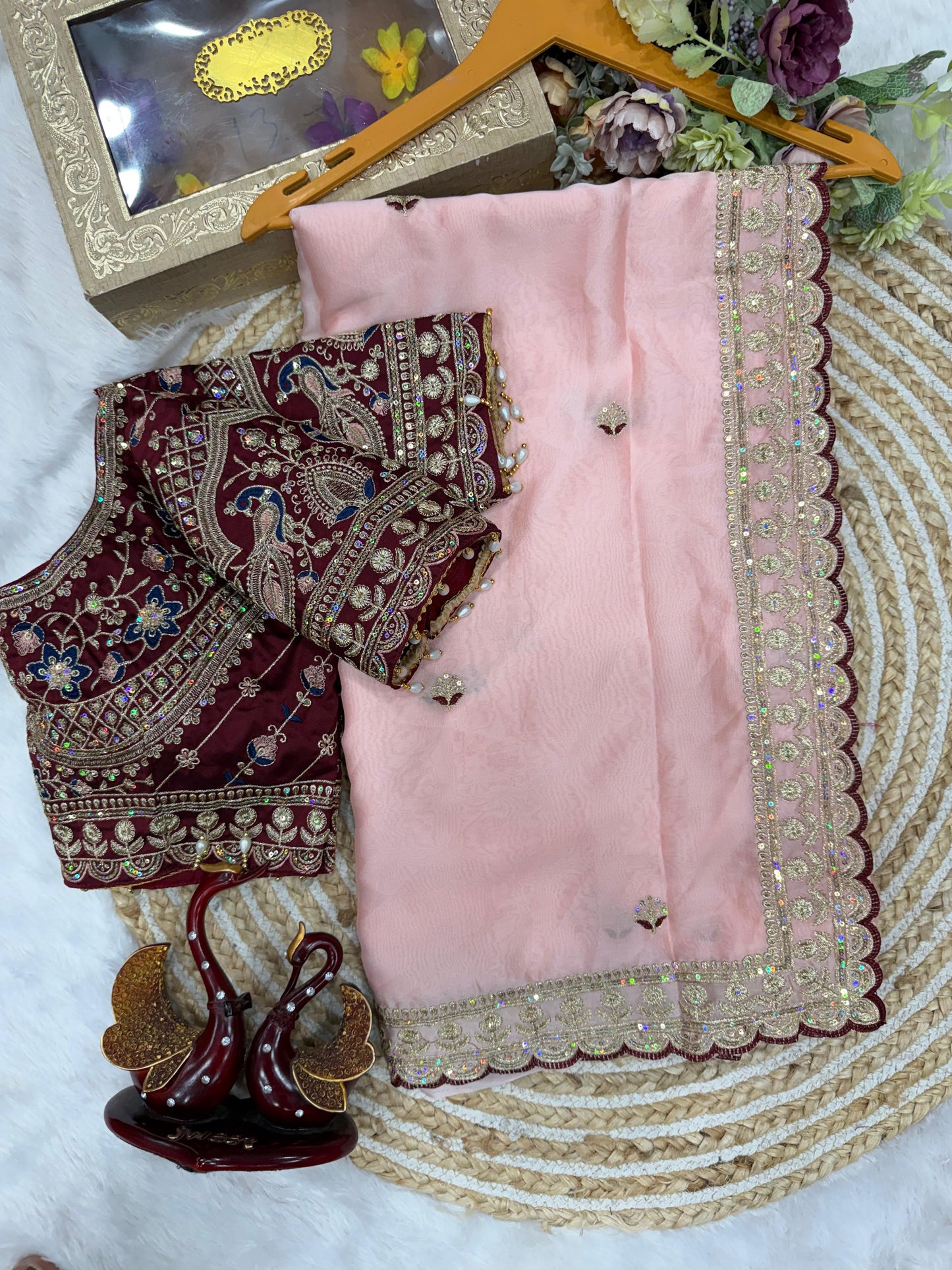 Premium Sequin Embroidery Designer Saree Collection