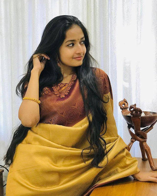 Luxury Soft Silk Saree with Matching Blouse Piece | Traditional Ethnic Collection