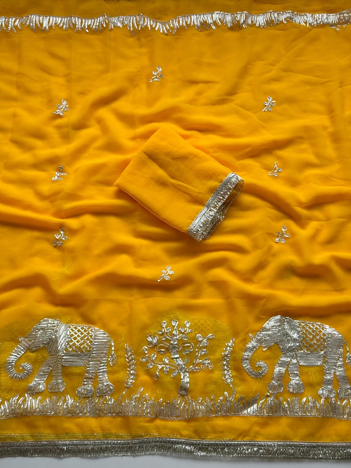 Beautiful Gota Patti Work with All-Over Fancy Lace Work
