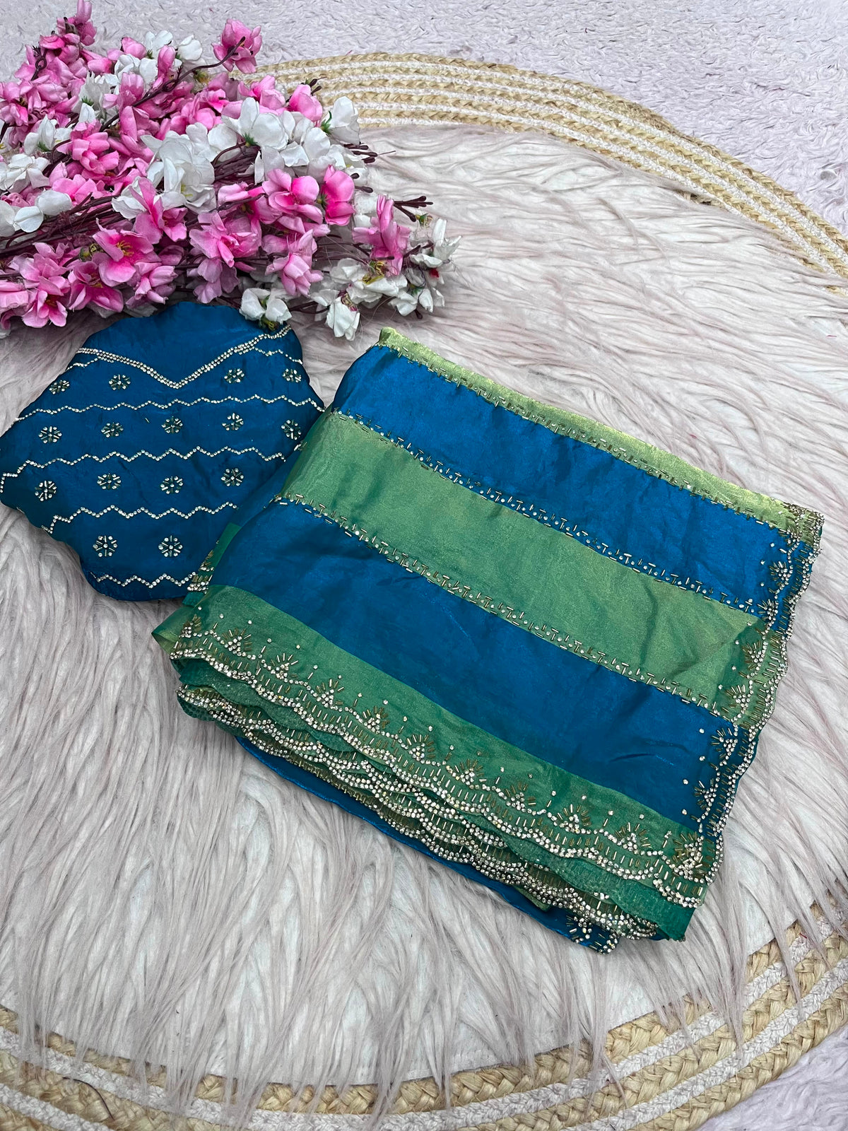 Soft Rangoli Crush Saree for Women | Elegant Party Wear
