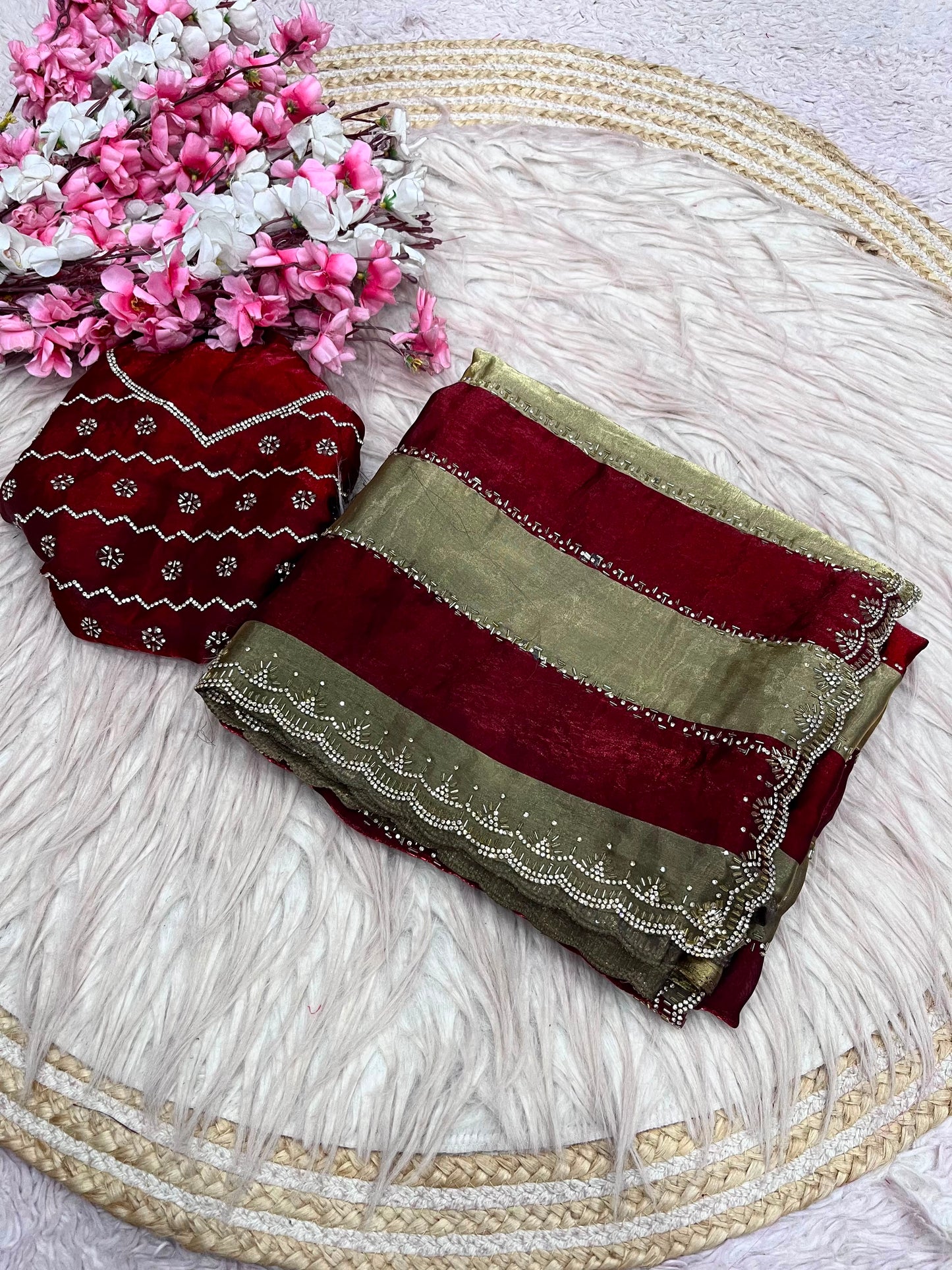 Soft Rangoli Crush Saree for Women | Elegant Party Wear