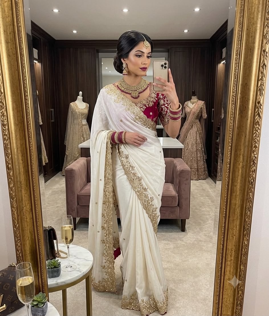 Heavy Rangoli Saree with Sequence Embroidery & Cut Work Border