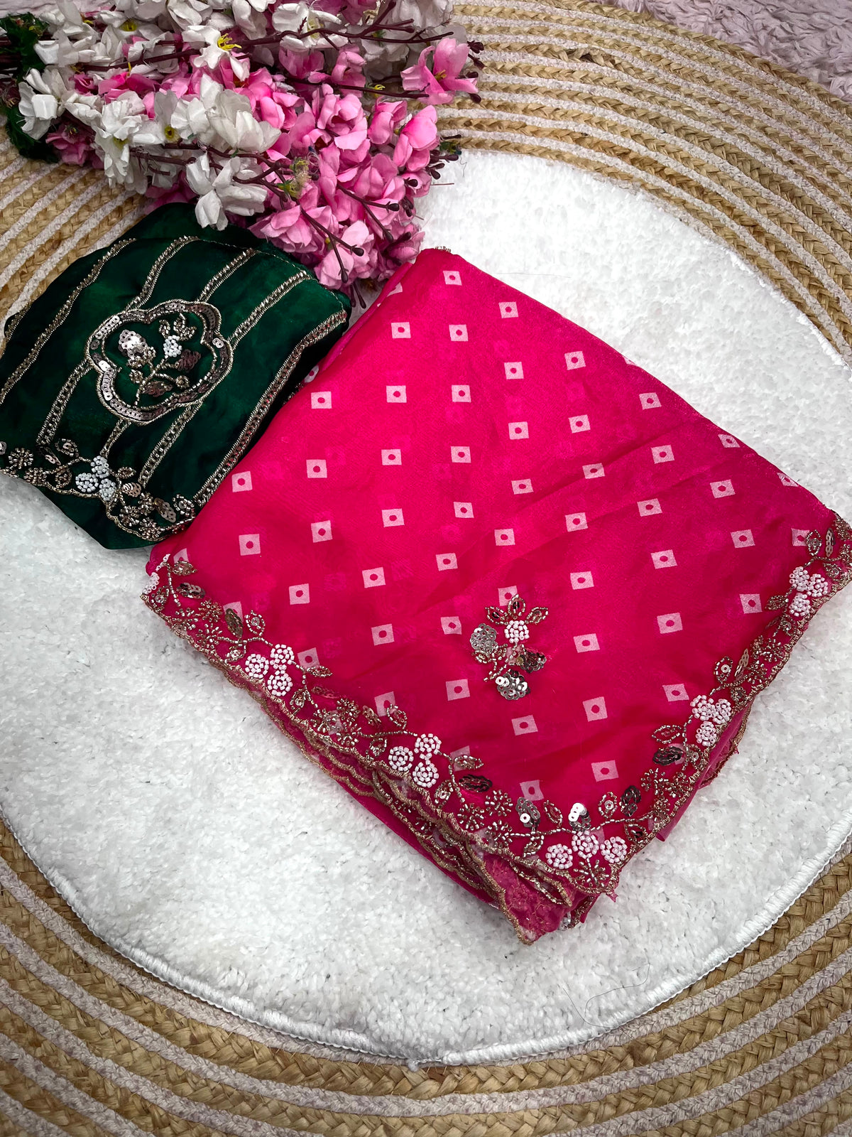 Fandy Satin Silk Saree with Elegant Digital Print & Rich Designer Pallu