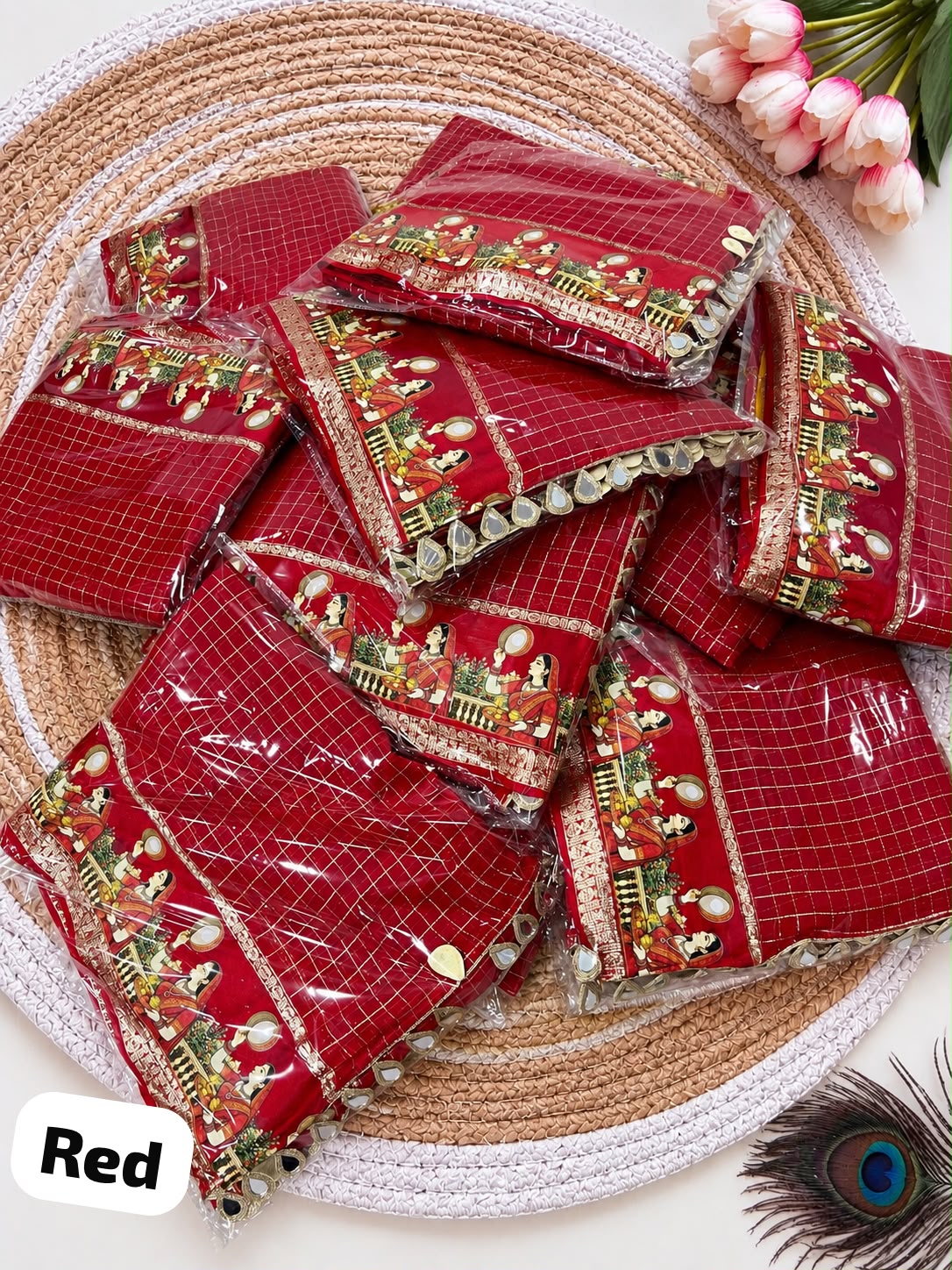 New Viscose Checks Saree Festive Ethnic Saree